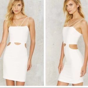 Nasty Gal endless rose white cut out dress